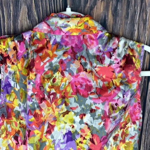 Beautiful Excetera Silk Floral Blouse- Size 2 - Picture 7 of 10